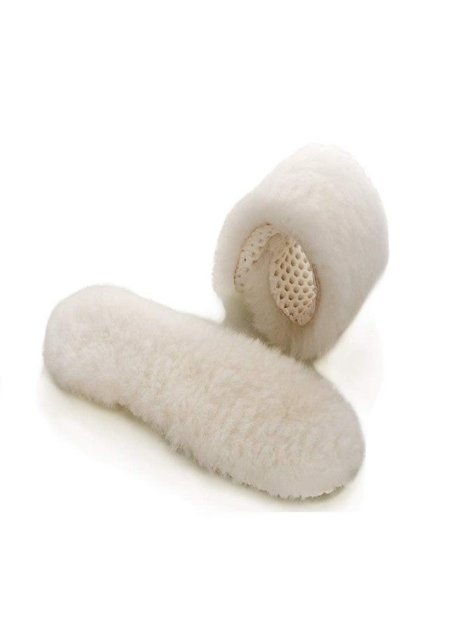 Happystep Genuine Sheepskin Insoles - Premium Lambswool and Sheepskin Top Layer, Honeycomb EVA Bottom Sole for Cushioning and Shock Absorption (Women 5) - Image 1